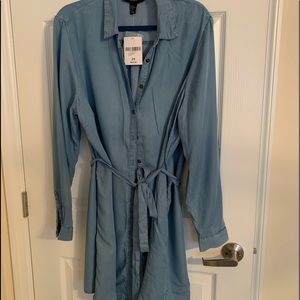 Chambray shirt dress